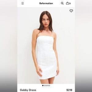 Reformation Gabby white brocade dress size 4